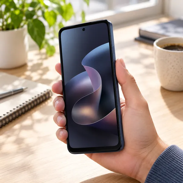 Moto G56 en la mano